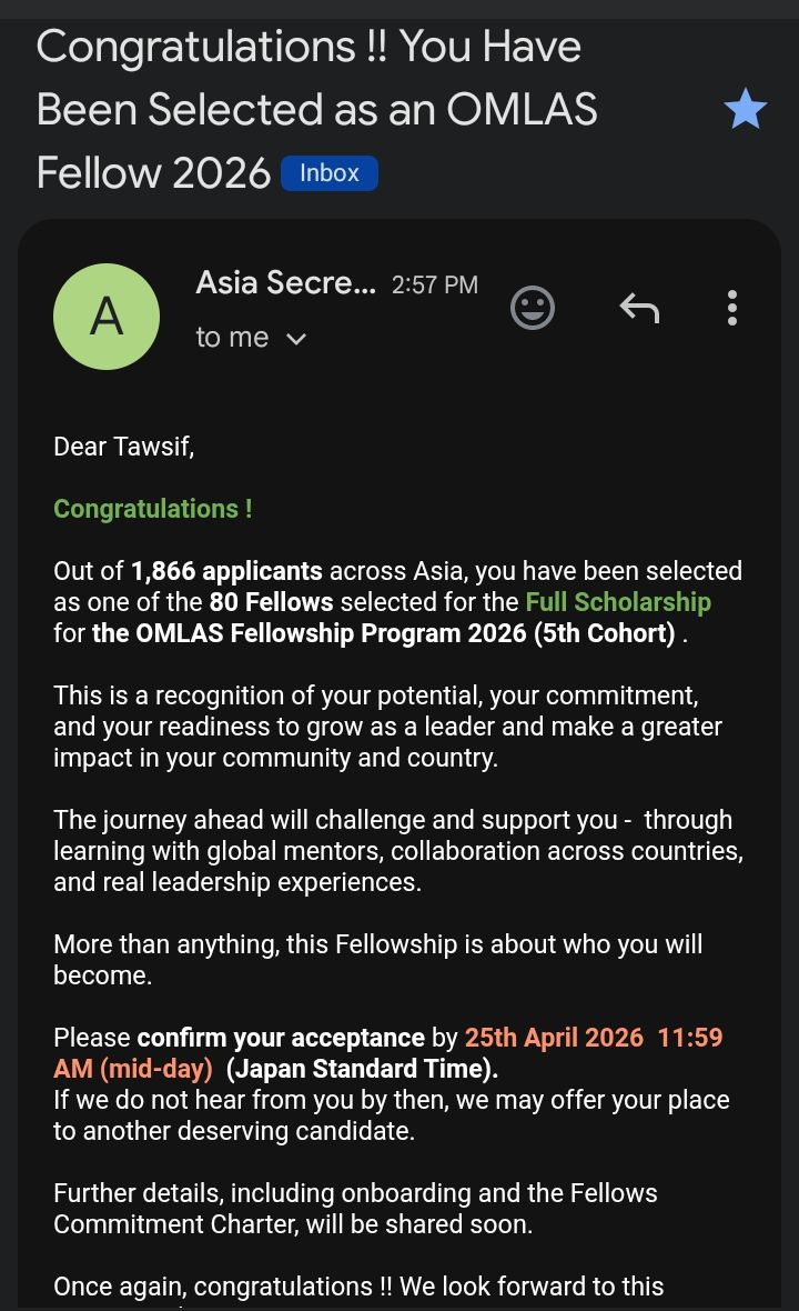 OMLAS Fellowship 2026 at One Million Leaders Asia (OMLAS)